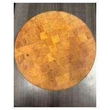 18inch round end grain butcher block cutting board