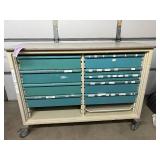 MSRP $8,500 – Herman Miller Healthcare Modular Drawer Storage Cart, Double-Wide Rolling Supply Cabinet w/9 Drawers for Clinics Craft Studios Fish Houses Tool Storage