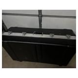 MSRP $500 HEAVY DUTY HARD SHELL SHIPPING & TRANSPORT CASE, 48" x 24" x 13", CUSTOM FOAM INTERIOR, MISSING WHEELS