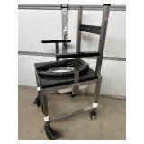MSRP $2500 1000lb Capacity Bariatric Stainless Steel Mobile Shower/Bedside Commode With Drop Arms - Like New Condition!
