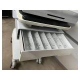 MSRP $3,800! Ergotron SV32-91211 StyleView WOW Cart – Premium height-adjustable workstation for sit/stand charting. Features spacious surface, slide-out keyboard tray, built-in drawers & smooth 
