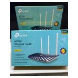 MSRP $120 LOT OF 3 NEW TP-LINK ARCHER C20 AC750 DUAL BAND WIRELESS ROUTERS, HIGH-SPEED HOME & OFFICE WI-FI NETWORKING, 433+300 Mbps