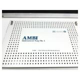 MSRP $5,000 RICHARDS AMBI ORTHOPEDIC SURGICAL INSTRUMENT TRAY, PLATE TAMPER, ADJUSTABLE ANGLE GUIDE, DRILL BITS & GUIDE PINS, INCOMPLETE SET, EXCELLENT CONDITION!