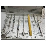 MSRP $5,000 RICHARDS AMBI ORTHOPEDIC SURGICAL INSTRUMENT TRAY, PLATE TAMPER, ADJUSTABLE ANGLE GUIDE, DRILL BITS & GUIDE PINS, INCOMPLETE SET, EXCELLENT CONDITION!