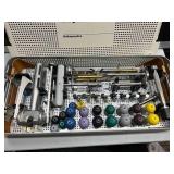 MSRP $15,000 STRYKER CUTTING EDGE ADVANTAGE HIP INSTRUMENT SYSTEM, TOTAL HIP REPLACEMENT SURGICAL SET, TRIAL HEADS, TRIAL NECKS, CALCAR PLANERS & CASE, EXCELLENT CONDITION!