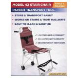 MSRP $1,200+ – Ferno Model 42 Stair Chair, Folding EMS Patient Transport Chair w/ Restraints, Lightweight Aluminum Frame, 350 lb Capacity – GOOD CONDITION *Perfect For Ambulance Crews Fire Rescue 