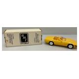 1995 AMT Ertl Promo Car Corvette Convertible Yellow (New Old Stock)