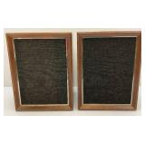 Vintage Wood Panasonic Re-7070 Speakers 8 1/2" x  9" x !2"