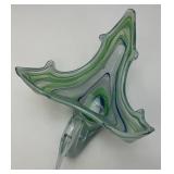 Vintage Marano Style Hand Blown Glass Swan Dish 7 1/4" x 9 3/4" x 13"