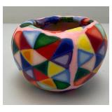 Vintage Abstract Glowing Candle 4"