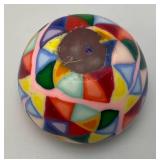 Vintage Abstract Glowing Candle 4"