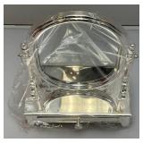 MCM Silverplate Vanity Mirror Jewelry Box (New Old Stock) 10"
