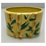 Vintage MCM Royal Copley Planter Tiki Bamboo 3" x 6" x 7 1/2"