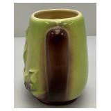 Vintage MCM Royal Copley Planter Green And Brown leaf 3 1/2" x 4 1/2 " x 5"