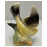 Vintage MCM Royal Copley Yellow And Black Bird Figurine In Flight 3" x 5" x 5.5"