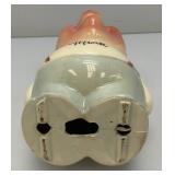 Vintage MCM Royal Copley Piggy Bank "For My Mink" Ceramic Figurine 4" x 5" x 7 3/4"