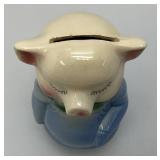 Vintage MCM Royal Copley Piggy Bank 6 1/4" Tall