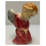 Vintage MCM Royal Copley Pink Praying Angel Wall Pocket Planter 6 1/4"