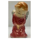 Vintage MCM Royal Copley Pink Praying Angel Wall Pocket Planter 6 1/4"