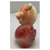 Vintage MCM Royal Copley 4 1/2" Tall Pink Piggy Bank