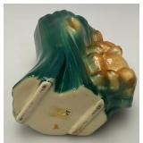 Vintage MCM Royal Copley Bear Sitting in Tree Stump Planter 3" x 5" x 5 1/2"