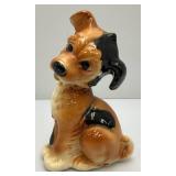 Vintage MCM Royal Copley 8 1/2" Tall Brown Sitting Puppy Figurine