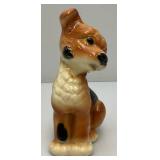 Vintage MCM Royal Copley 8 1/2" Tall Brown Sitting Puppy Figurine
