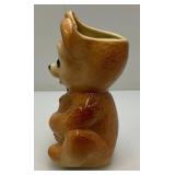 Vintage MCM Royal Copley Teddy Bear Planter 6 1/2" Tall