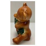 Vintage MCM Royal Copley Bear With Accordian Planter 4" x 7 1/2" x 7 1/2"
