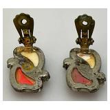 Vintage Handmade Sterling? And Turquise Earrings 14.22 Grams Overall