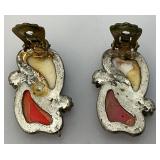 Vintage Handmade Sterling? And Turquise Earrings 14.22 Grams Overall