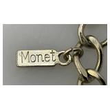 Vintage MONET Ornate Necklace 16.5" Overall
