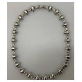 14.5" Vintage Sterling Marked Teardrop Rhinestone With Matching Earrings 42.94 Grams Overall