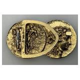 Misc. Vintage Jewelry Including Possible Sterling ? Buckle 14.31 Grams Overall , Locket (Missing A Few Stones) And More