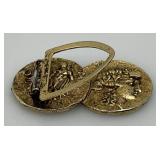 Misc. Vintage Jewelry Including Possible Sterling ? Buckle 14.31 Grams Overall , Locket (Missing A Few Stones) And More