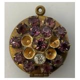 Misc. Vintage Jewelry Including Possible Sterling ? Buckle 14.31 Grams Overall , Locket (Missing A Few Stones) And More