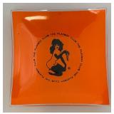 RARE Collectible Vintage Glass PLAYBOY Bunny Club Key Dish Ashtrays 4" x4"