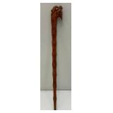 Vintage Veitnam War Hand Carved Dragon Short Timers Swagger Stcik With Pearl Eyes 21 1/2"