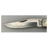 Vintage Schrade Uncle Henry LB5 Poket Knife With Leather Sheath