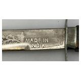 Pair Of Vintage Collectible Unique Knives Made In India 4 3/4" With Sheaths