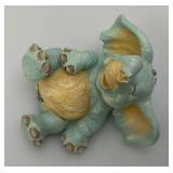 Vintage Collectible Miniature Elephant Figurine 3 1/2"  And Tea Set 4" x 4" with 2" Figures And More