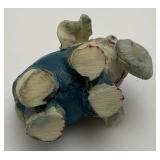 Vintage Collectible Miniature Elephant Figurine 3 1/2"  And Tea Set 4" x 4" with 2" Figures And More