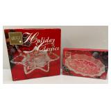 Vintage NIKASA Christmas Holiday Sweet Tray And Star Platter (Both New old Stock)
