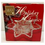 Vintage NIKASA Christmas Holiday Sweet Tray And Star Platter (Both New old Stock)