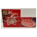Vintage NIKASA Christmas Holiday Sweet Tray And Star Platter (Both New old Stock)