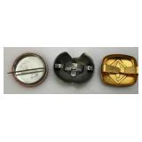 Misc. Vintage Collectibles IncludingBycycle Speedometer, Automobile License Plate Reflectors, Scottie Dog Head Wall hanging And more