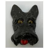 Misc. Vintage Collectibles IncludingBycycle Speedometer, Automobile License Plate Reflectors, Scottie Dog Head Wall hanging And more