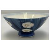 Vintage Japanese Blue & White Porcelain Rice Bowl
