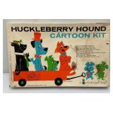 1960 Hana-Barberas Productions Colorforms Toy HUCKLEBERRY HOUND Cartoon Kit In Original Box 24"