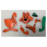 1960 Hana-Barberas Productions Colorforms Toy HUCKLEBERRY HOUND Cartoon Kit In Original Box 24"